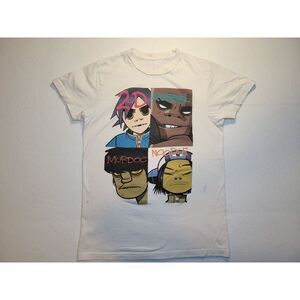 Vintage Y2K Gorillaz 2-D Russell Murdoc Noodle Band Music Album Shirt Mens S